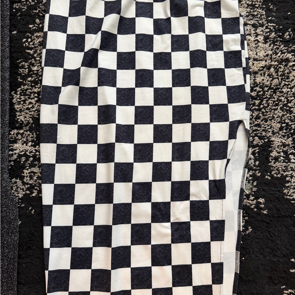 Black and White Checkerboard Skirt size xl